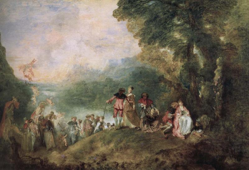 Jean antoine Watteau The base Shirra island goes on a pilgrimage china oil painting image